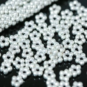 KB-014 Thai karen hill tribe handmade silver 10 flower bead