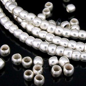 KK-006 Thai Karen hill tribe silber 20 schlichte Spacer Perlen