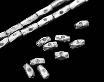 KL-008 Thai karen hill tribe handmade silver 50 mini facet bead