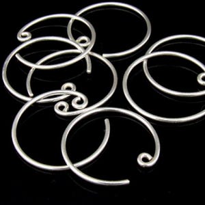 KA-020 thai karen hill tribe handmade silver 10 earring wire hook