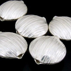 KF-002 Thai Karen hill tribe Silber 1 geschliffene runde Glasperle