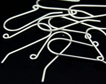 KA-039 Thai karen hill tribe handmade silver white 10 earring wire hook