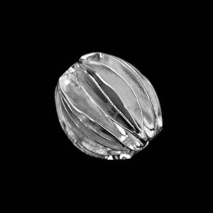 KO-010 thai karen hill tribe silver 2 michelia flower bead