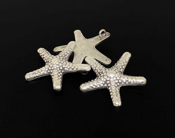 1KH-019 Thai karen hill tribe handmade silver 1 large starfish charm