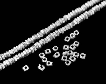 KL-009 Thai karen hill tribe silver 100 mini square seed bead
