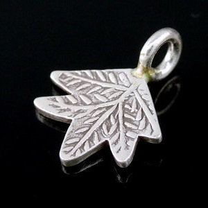 5KH-016 thai karen hill tribe silver 6 small leaf charm image 4