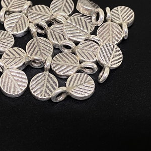 5KH-008 thai karen hill tribe handmade silver 6 small leaf charm