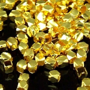 KG-191 Thai Karen Bergstamm Silber 50 er Gold Vermeil Mini Facettenperle