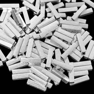 KC-026 Thai karen hill tribe handmade silver 20 mini plain square tube bead
