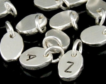 3KH-118 Thai karen hill tribe handmade silver 4 blank pebble charm