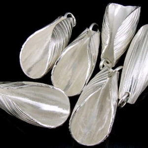 7KH-006 Thai karen hill tribe silber 1 kratz anhänger mit blumenblatt