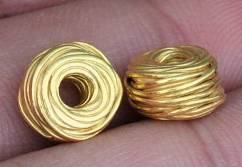 KG-212 thai karen hill tribe silver 3 gold vermeil wire wrap | Etsy