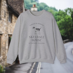 Skeldale House Sweatshirt, Darrowby 2297, All Creatures Great and Small Gifts, Mrs Hall, James Herriot, Farnon and Herriot, The Drovers Arms