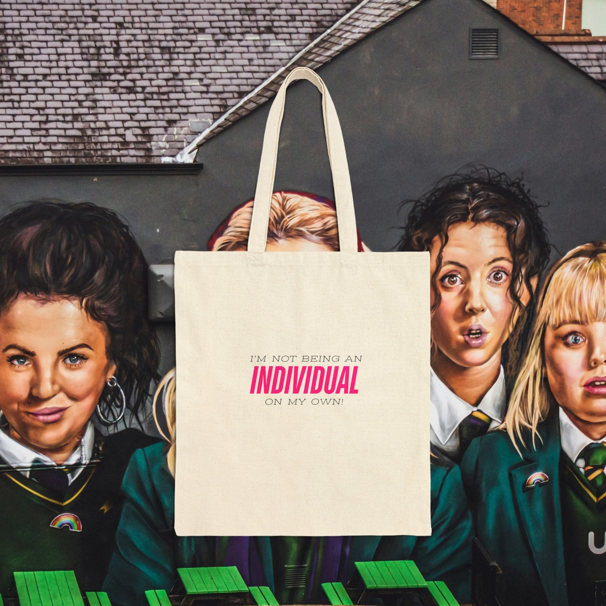 Derry Girls Tote, Nicola Coughlin Canvas Bag, Gifts under 20,  British Gifts, Funny Shirts, Derry Girl Merch, Irish TV, Ireland, Erin Quinn