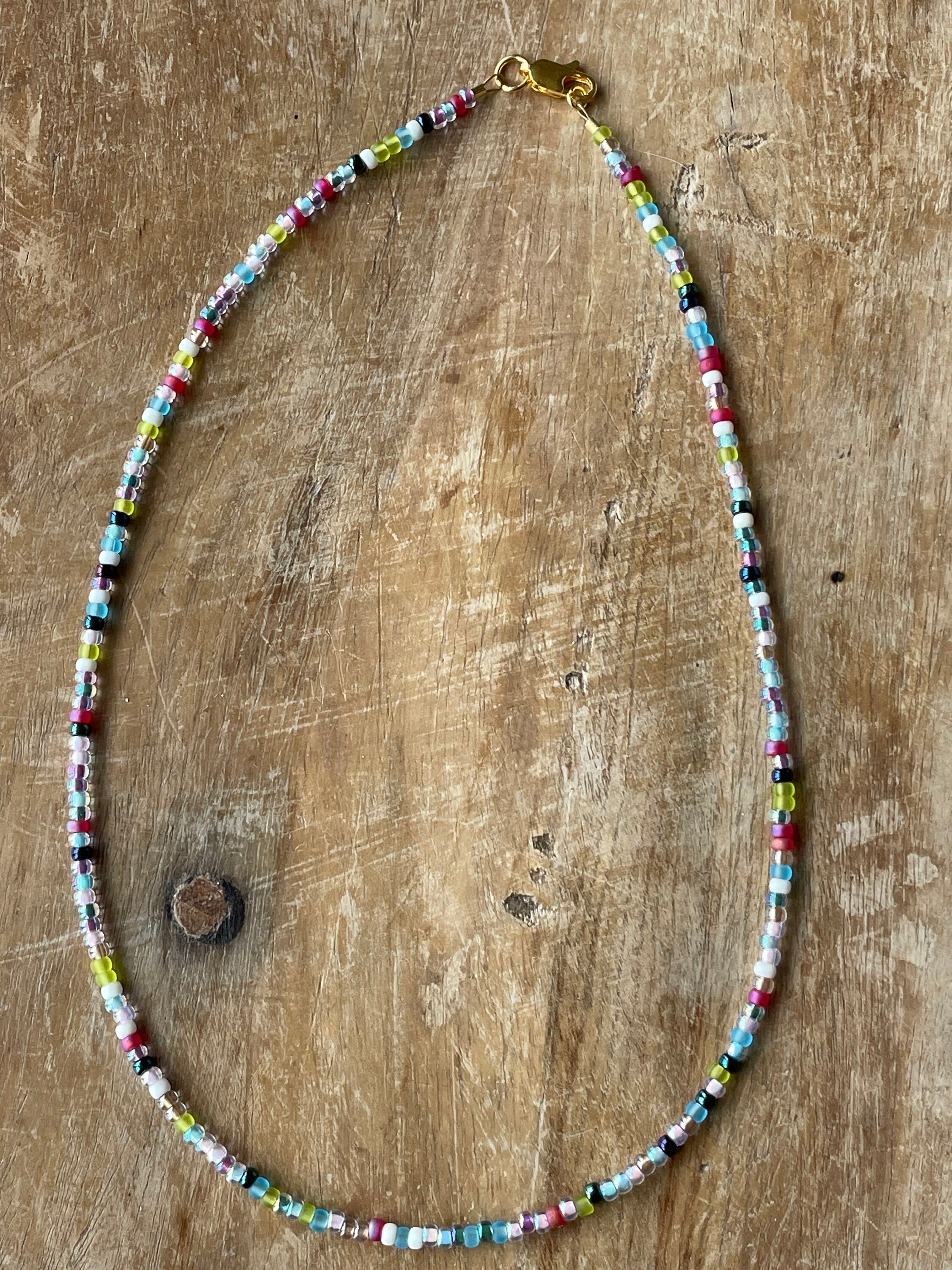 Boho Seed Bead Necklace, Beach Jewelry - Etsy