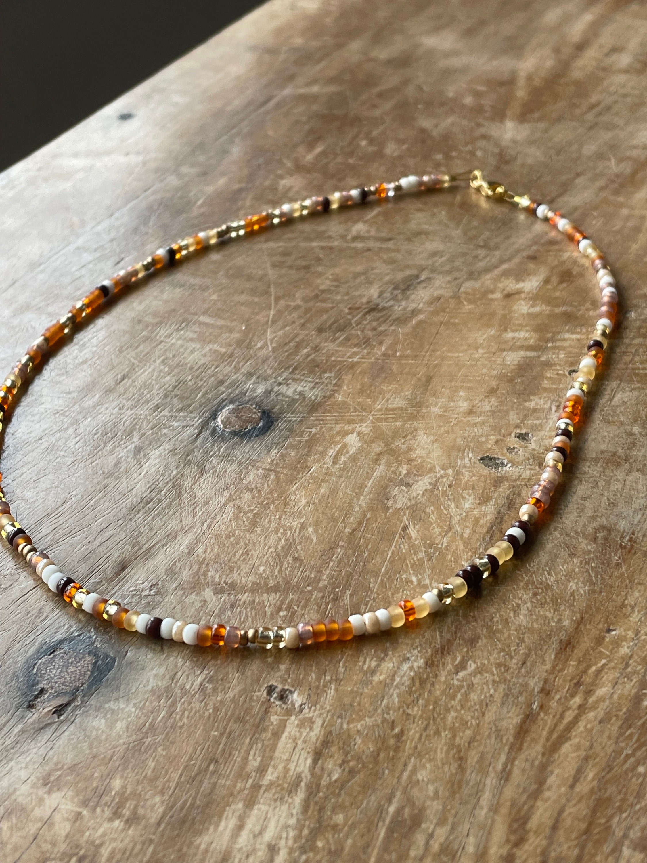 Boho Seed Bead Necklace, Beach Jewelry - Etsy