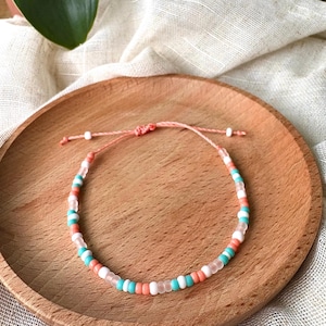 Perlenarmband, Perlenarmband, Surf-Schmuck, Boho-Armband, Boho-Armband, wasserdichtes Armband, verstellbares Armband