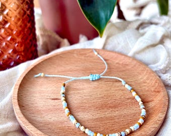 Miyuki Seed Bead Bracelet Anklet: Waterproof Boho Beach Jewelry