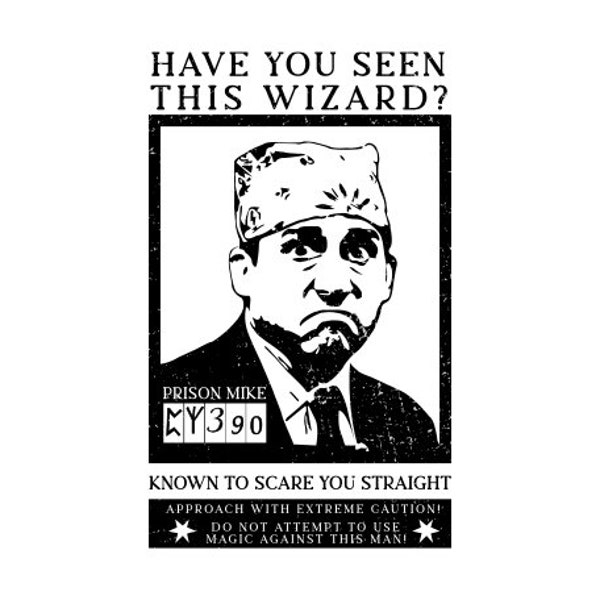 Prison Mike Dangerous Wizard Svg Png, Micheal Scott SVG PNG, Wizard World , The Office Svg PNG
