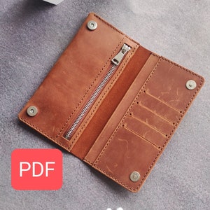 Lederbrieftasche mit Magneten PDF-Muster | A4 + Letter (US) | Vorlage für eine magnetische Lederbrieftasche mit Videolink