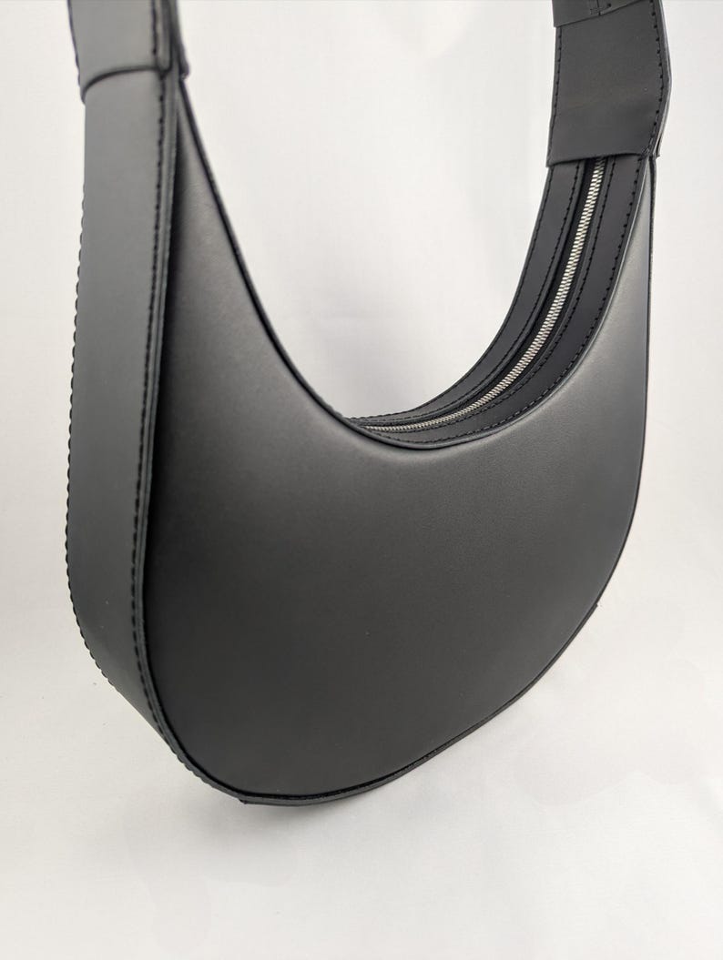 Leather Crescent Bag Pattern PDF SVG Slouchy Shoulder Purse Aesthetic ...
