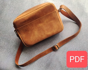 Leather Messenger Bag PDF Pattern| Man Messenger Bag| Woman Messenger Bag| Shoulder Messenger Bag|A4 + LetterUS Format| With Video Tutorial