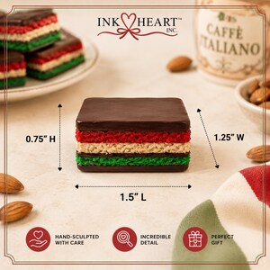 Italiensk regnbågskakdekoration | Handgjord kakdekor med 7 lager | Italiensk dessertpresent, köksdekor bild 19