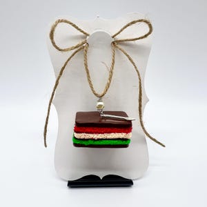 Italiensk regnbågskakdekoration | Handgjord kakdekor med 7 lager | Italiensk dessertpresent, köksdekor bild 13