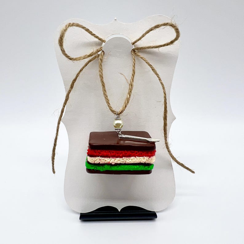 Italiensk regnbågskakdekoration | Handgjord kakdekor med 7 lager | Italiensk dessertpresent, köksdekor bild 13