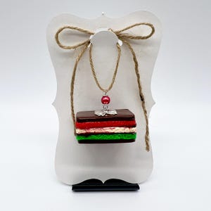 Italiensk regnbågskakdekoration | Handgjord kakdekor med 7 lager | Italiensk dessertpresent, köksdekor bild 15