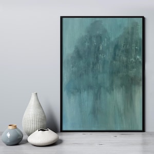 Illusion of Trees Abstract Acrylic Painting | Original Handmade Artwork 16x20 Canvas Panel