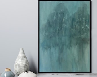 Illusion of Trees Abstract Acrylic Painting | Original Handmade Artwork 16x20 Canvas Panel