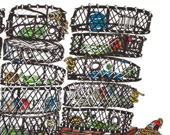 Crab Pots print