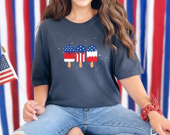 Patriotic Popsicle PNG: 4th of July Sublimation Design (Digital Download)