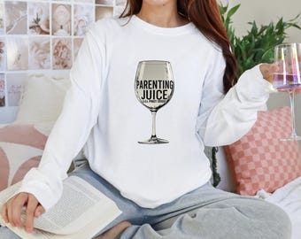Parenting Juice AKA Pinot Grigio PNG | Funny Mom Wine Digital Design | Drinking Humor