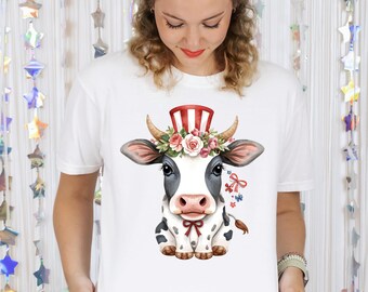 Americana Cow PNG – Digital Download