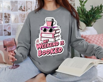 My Weekend Is Booked | Book Lover PNG | Coffee & Books Digital Download