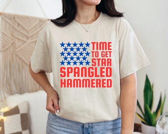Star Spangled Hammered PNG: 4th of July Sublimation Design (Digital Download)