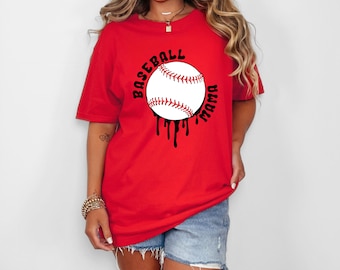 Baseball Mama Drip PNG: Sports Mom Sublimation Design (Digital Download)