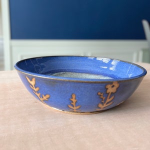 Serving bowl | Pasta Bowl | Handmade blue pottery