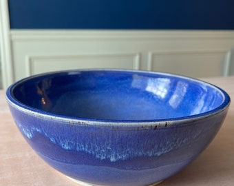 Medium nesting bowl // Pasta Bowl // cobalt blue pottery