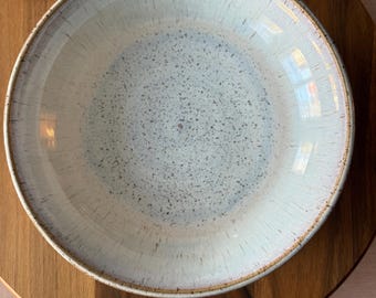 Pottery pie serving bowl // Pasta Bowl // cream speckled