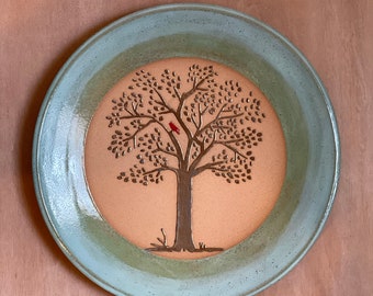 Tree of life wall plate in buff  //  In stock