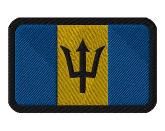 Parche bordado de la bandera de Barbados