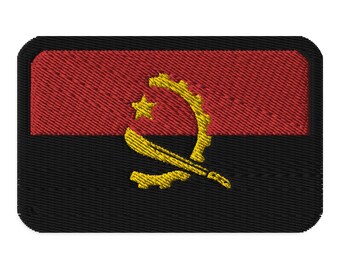 Parche bordado con la bandera de Angola