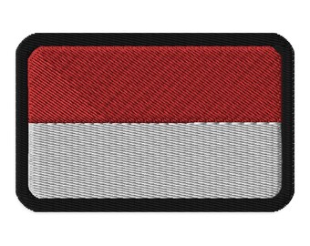 Monaco Flag Embroidered Patch