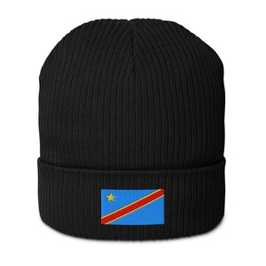 Democratic Republic of the Congo Flag Ribbed Beanie