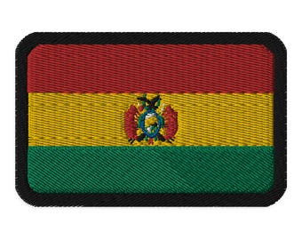 Bandiera Nazionale Dell'illustrazione Della Bolivia Colori E Proporzione Ufficiali Di Vecchio Francobollo Isolato Sul Bac Nero 118759367
