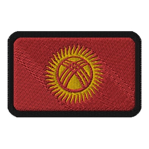 Kyrgyzstan Flag Embroidered Patch