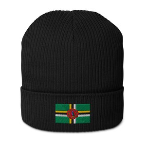 Dominica Flag Ribbed Beanie